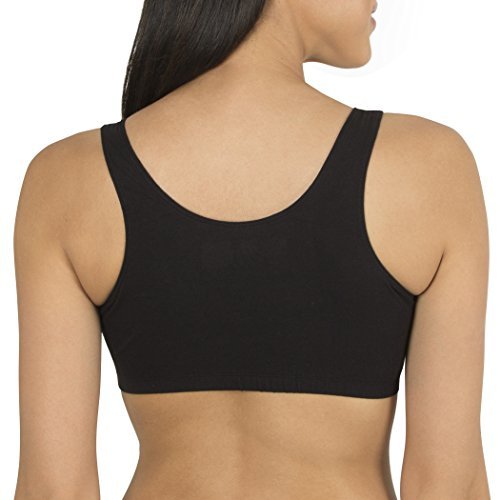 Fruit of the Loom Women'sBuilt-Up Sportsbra, Black/White/Heather Grey, Size  44(Pack of 3) - Max Her is an online women Apparel and Fashion Blog
